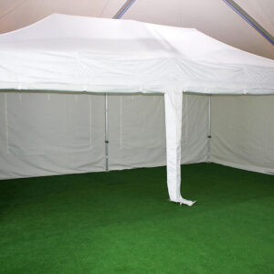 Zijwandenset voor Luxe pro. PVC-coated Vouwtent/Partytent 3m x 6m (Wit)