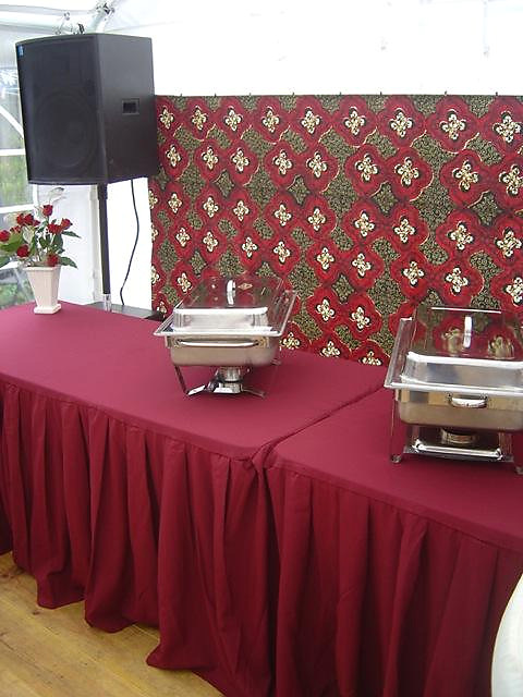 Large buffet table & cover