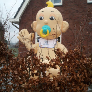 Inflatable baby with dummy 3.5m