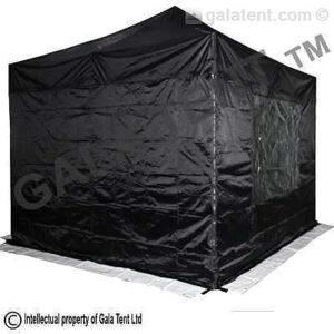 Sidewall set for premium PVC-coated pop-up gazebo 3m x 3m – black